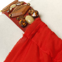 Lanvin Rode jurk met juweel trim