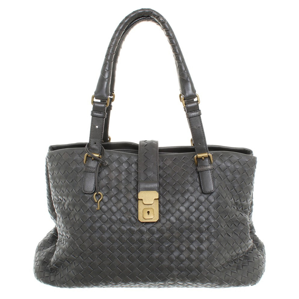 Bottega Veneta Roma Tote in Pelle in Grigio