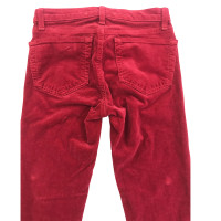 J Brand Pantalon en velours côtelé rouge