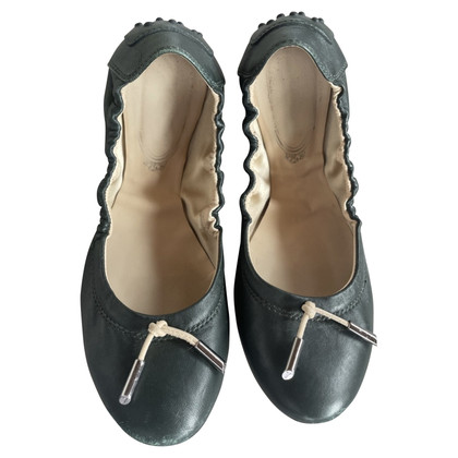 Tod's Slippers/Ballerina's Leer in Groen