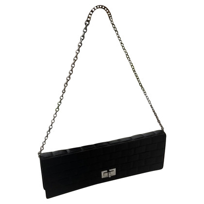 Chanel Clutch Bag Silk in Black