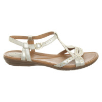 Clarks Sandalen aus Leder in Silbern