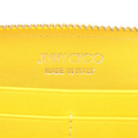 Jimmy Choo Täschchen/Portemonnaie aus Leder in Gelb
