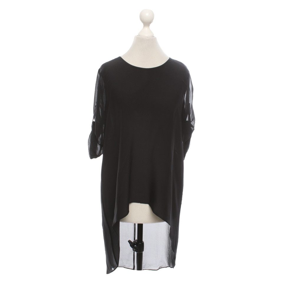 Bcbg Max Azria Top en Soie en Noir