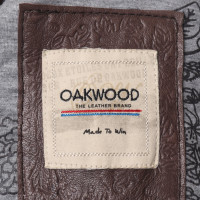 Oakwood Veste en cuir marron