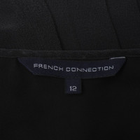French Connection zijden jurk in zwart