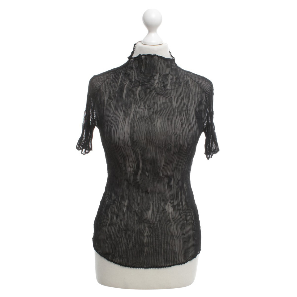 Issey Miyake top in black