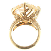 Swarovski Gold colored ring with application