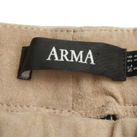 Arma LAMBLE leather trousers in beige