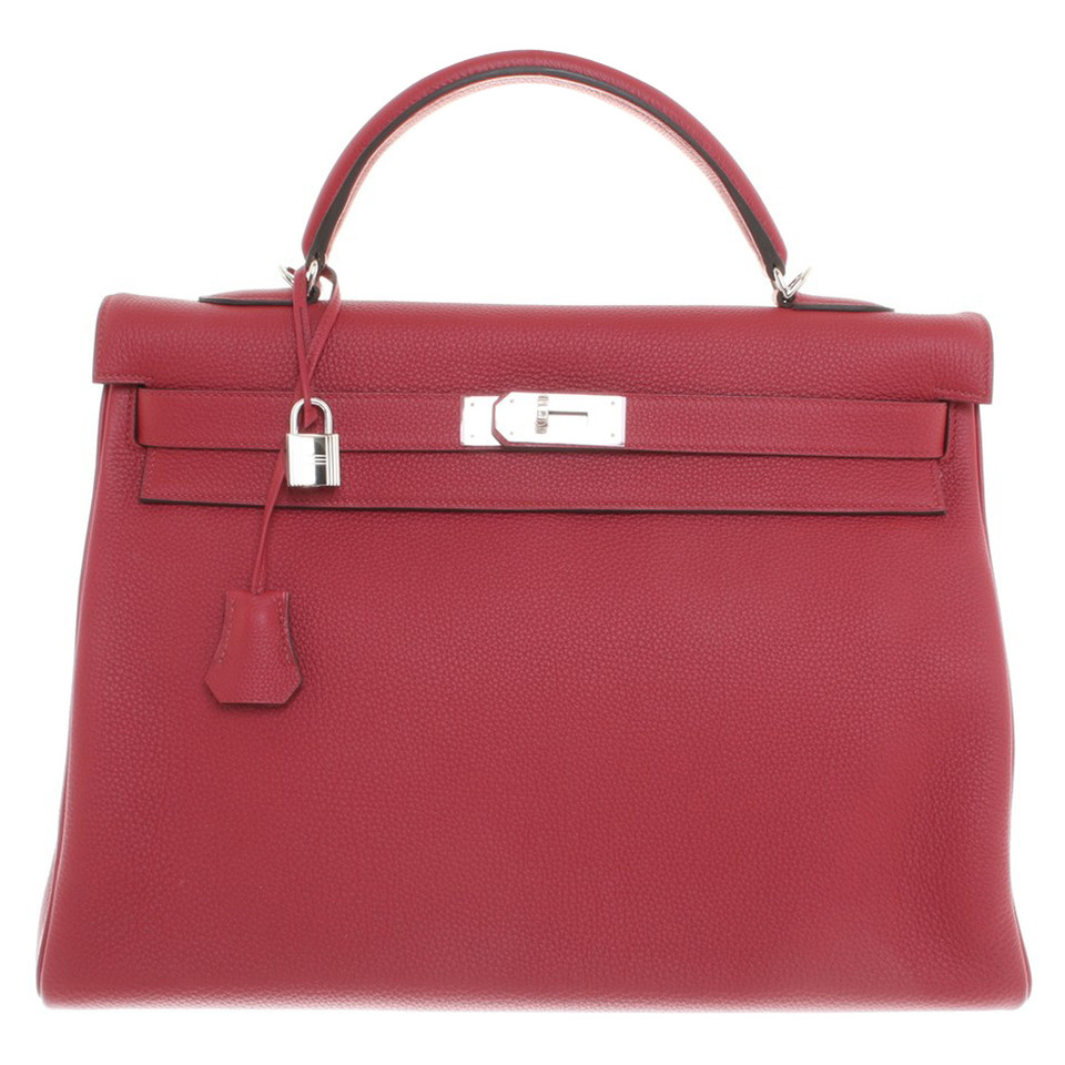 Hermès Kelly Bag 40 Leather in Bordeaux