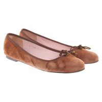 Pretty Ballerinas Slippers/Ballerina's Leer in Bruin