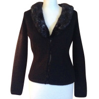 Blumarine Strickjacke mit Nerzpelz-Besatz