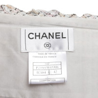 Chanel gonna con frange in bianco / pastello