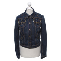 Just Cavalli Jacket/Coat Cotton in Blue