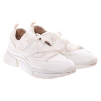 Chloé Sonnie Sneaker in Pelle in Bianco