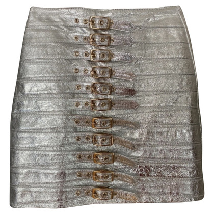 Manokhi Skirt Leather in Silvery