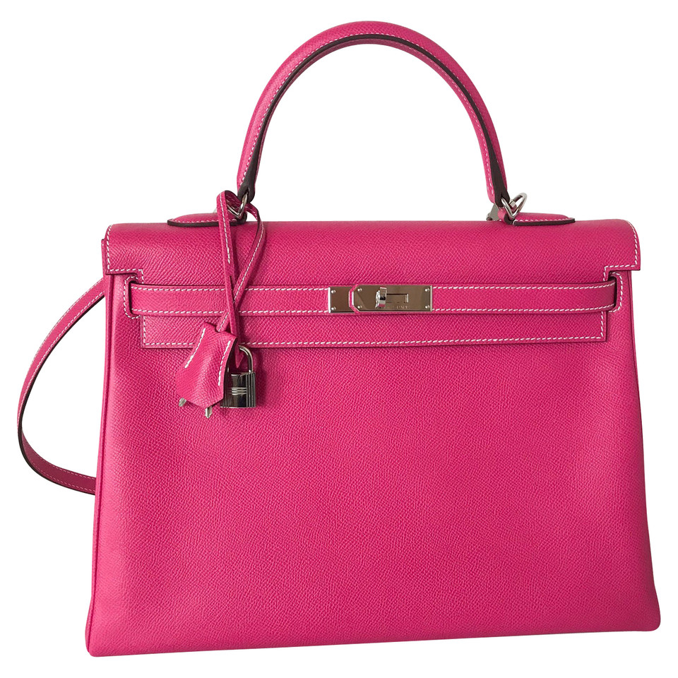 Hermès Kelly Bag 35 Leer in Roze