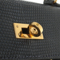 Hermès Kelly Bag 20 Leer in Blauw