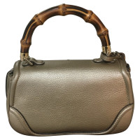 Gucci Bamboo Bag Leer in Beige