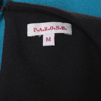 P.A.R.O.S.H. Robe en noir / Turquoise