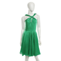 Halston Heritage Emerald green satin dress