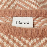 Ganni Sweater with herringbone pattern