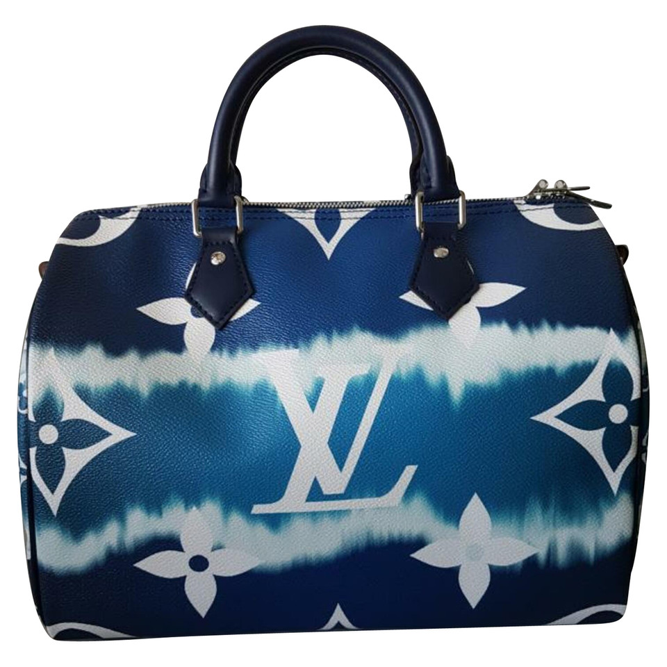 Louis Vuitton Speedy 30 Bandouliere aus Canvas in Blau