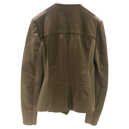 Pinko Jacket/Coat Leather in Olive