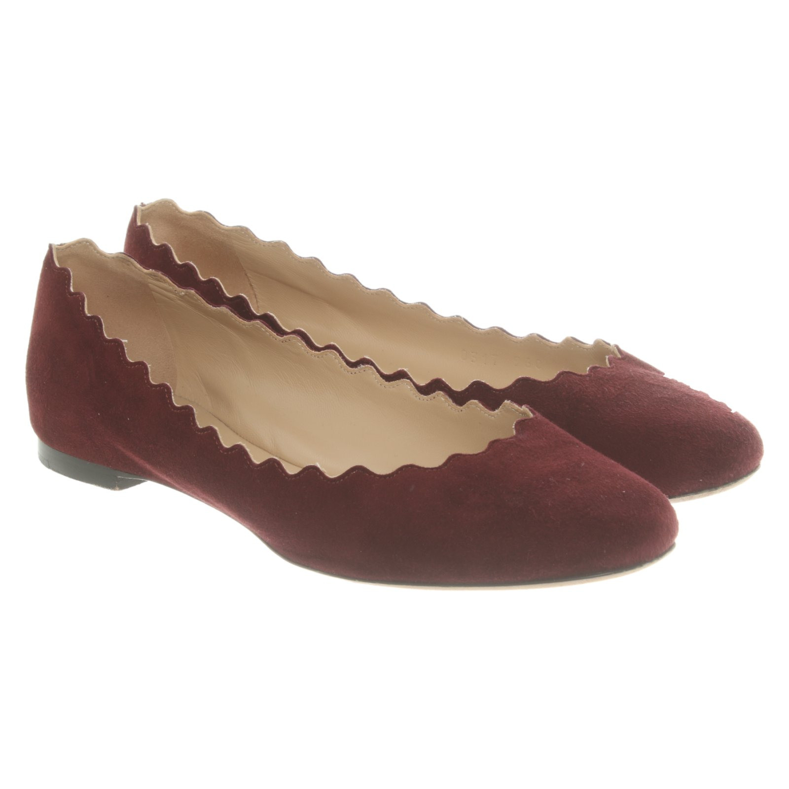 Chloé Slippers/Ballerinas Suede in Bordeaux - Second Hand Chloé Slippers/Ballerinas  Suede in Bordeaux buy used for 125€ (4540031)