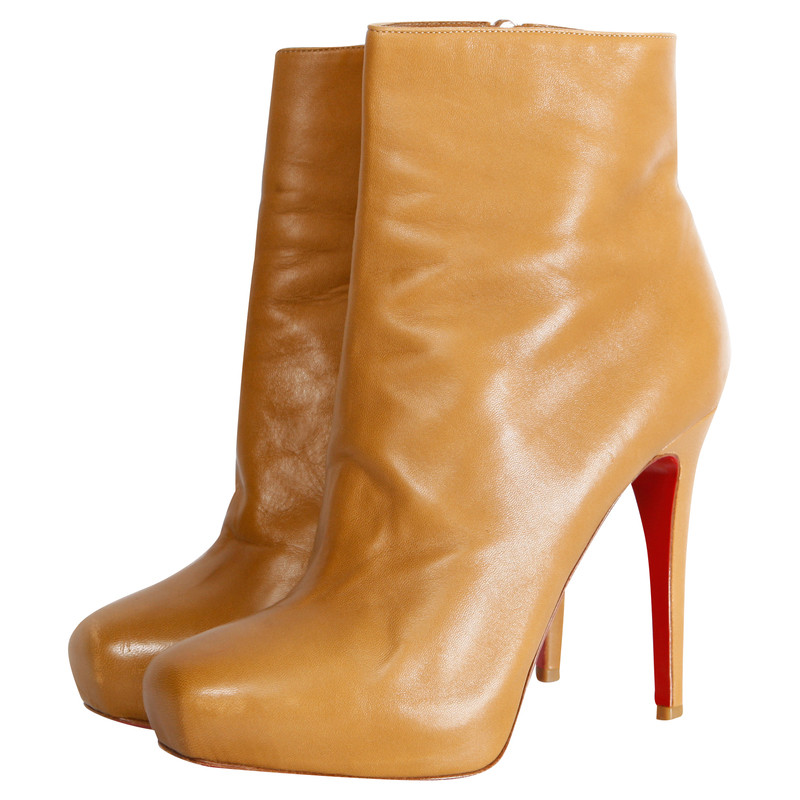 Christian Louboutin camel leather bootie
