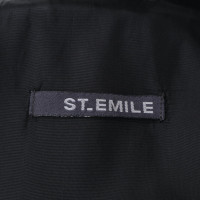St. Emile Leren jas in donkerbruin