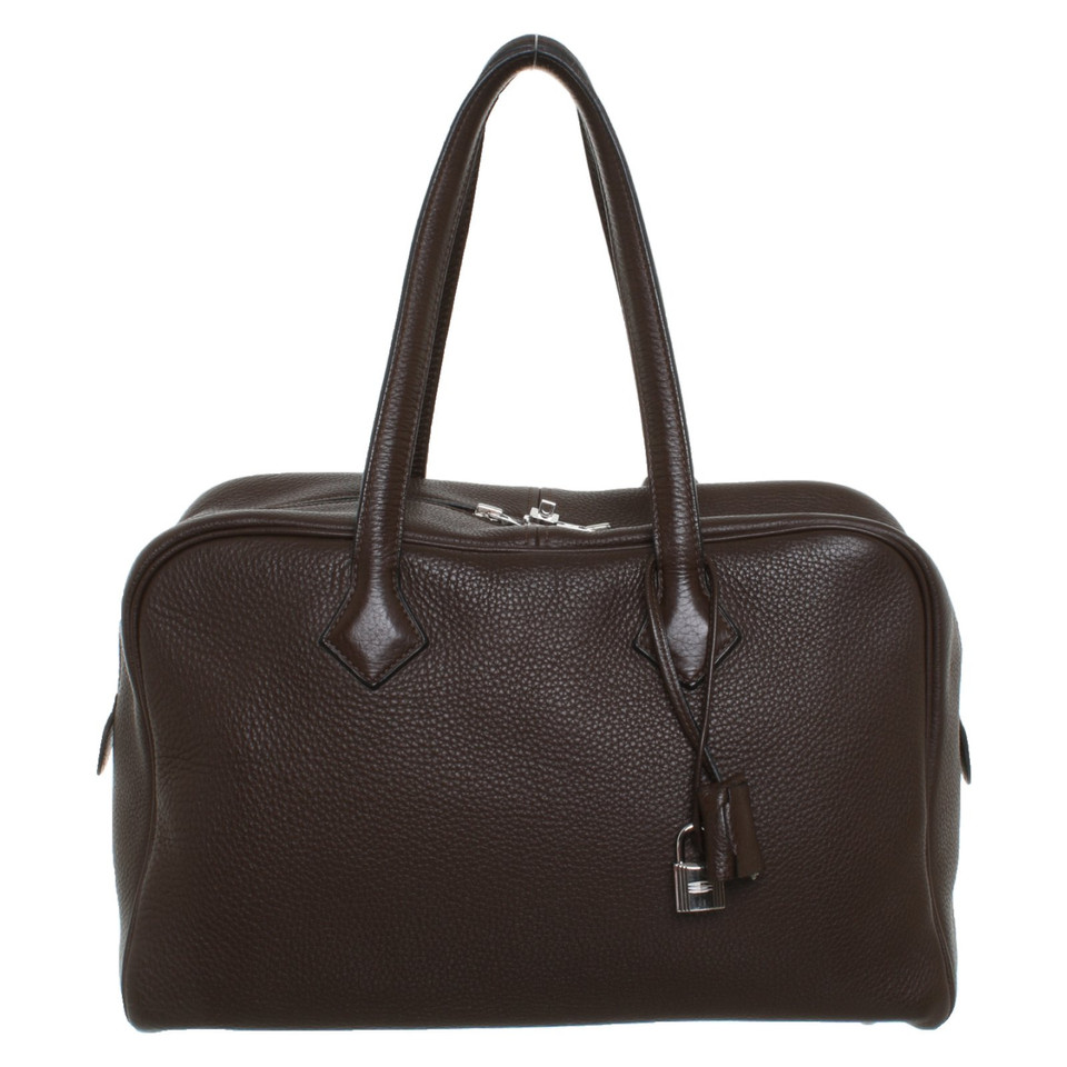 Hermès Victoria II 35 in Pelle in Marrone