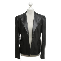 French Connection Leather blazer in black