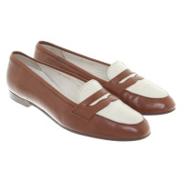 Ralph Lauren Loafer in brown / cream white