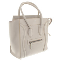 Céline Luggage Micro aus Leder in Beige