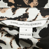 Diane Von Furstenberg Seidenkleid mit Animal-Print