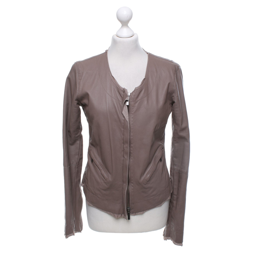 Armani Jeans Leather jacket in nude
