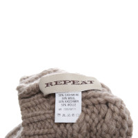 Repeat Cashmere Hut/Mütze aus Wolle in Beige
