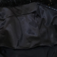 Badgley Mischka Mini abito nero con piume