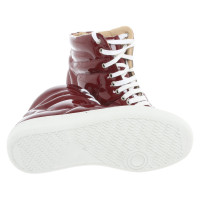 Mm6 Maison Margiela Trainers Patent leather in Bordeaux