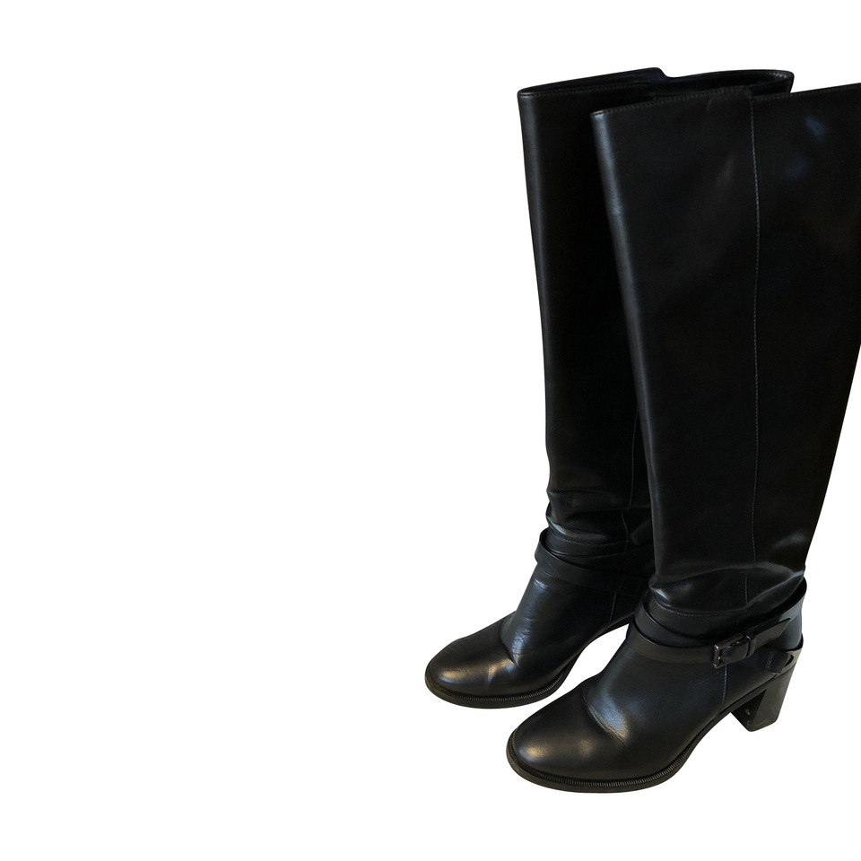 Fratelli Rossetti Stiefel aus Leder in Schwarz