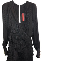 Balmain X H&M Kleid aus Seide in Schwarz