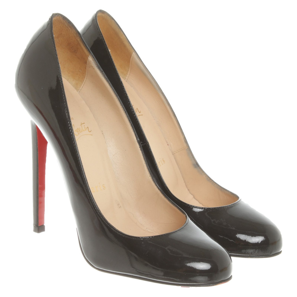 Christian Louboutin Pumps/Peeptoes aus Lackleder in Schwarz