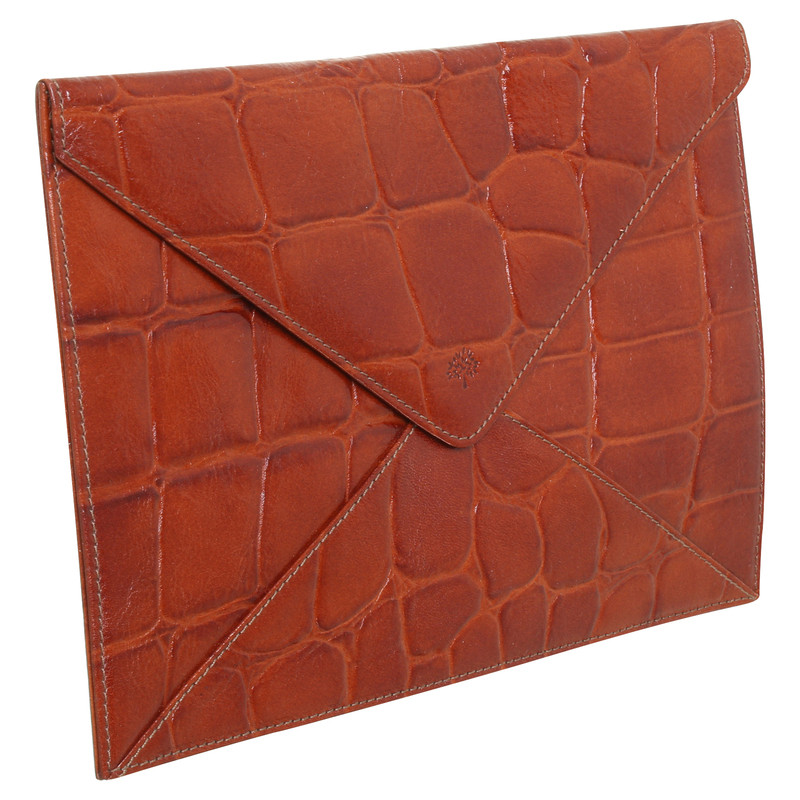 Mulberry clutch with reptile embossing