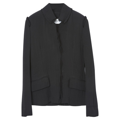 Yves Saint Laurent Jacke/Mantel aus Seide in Schwarz
