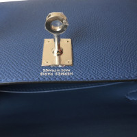 Hermès Kelly Bag 20 Leer in Blauw