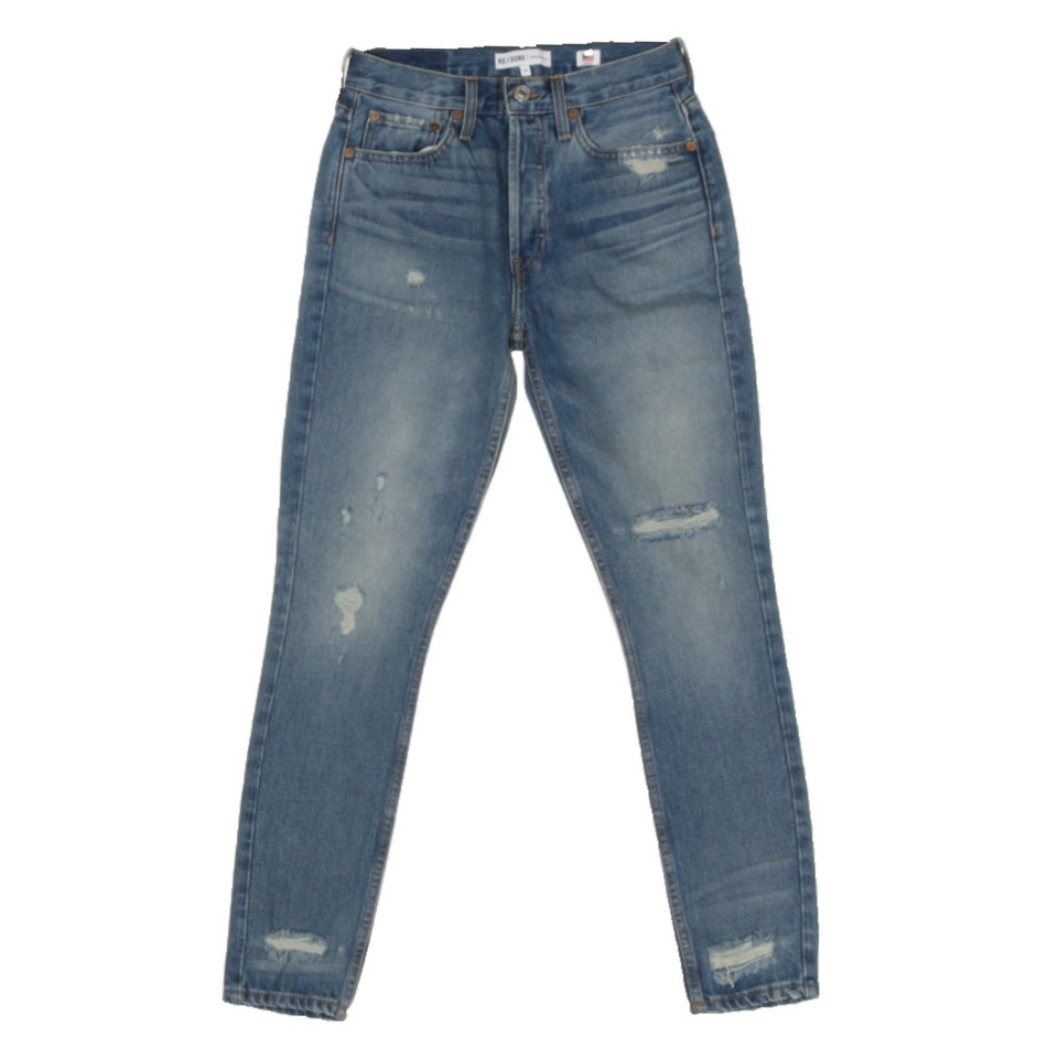 Re/Done Jeans aus Baumwolle in Blau