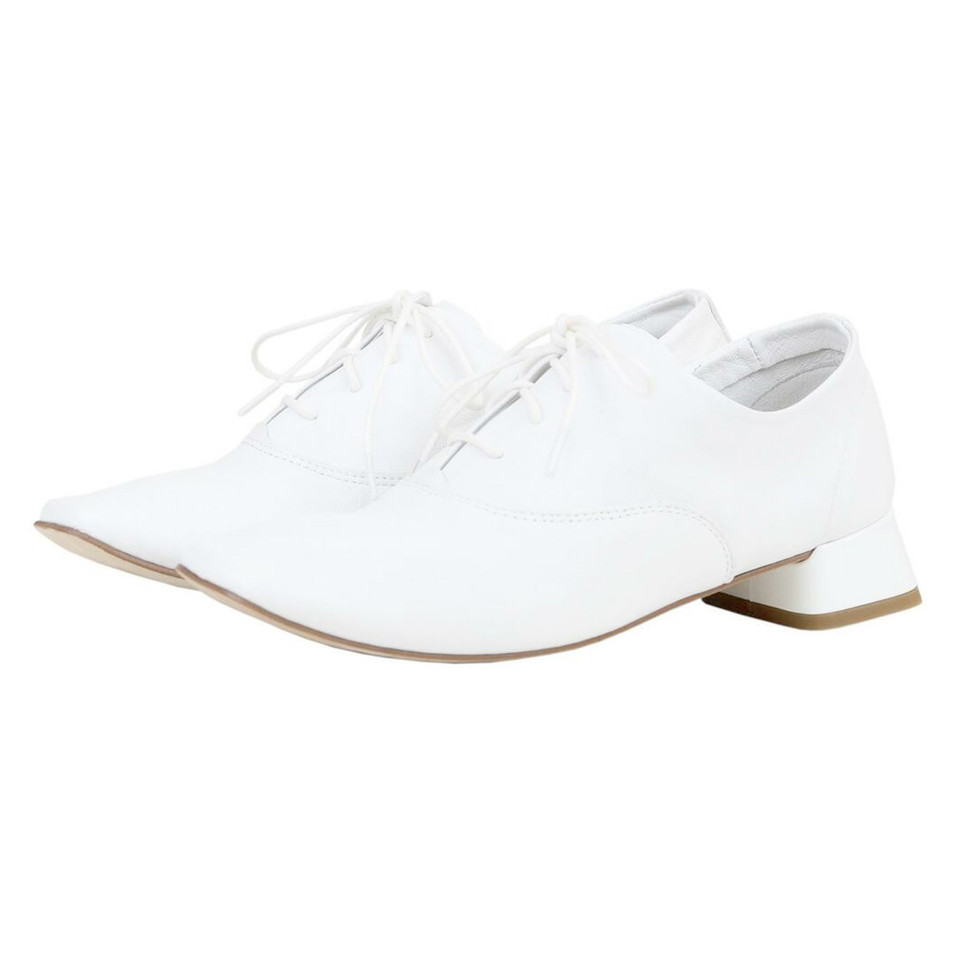 Repetto Slipper/Ballerinas aus Leder in Weiß