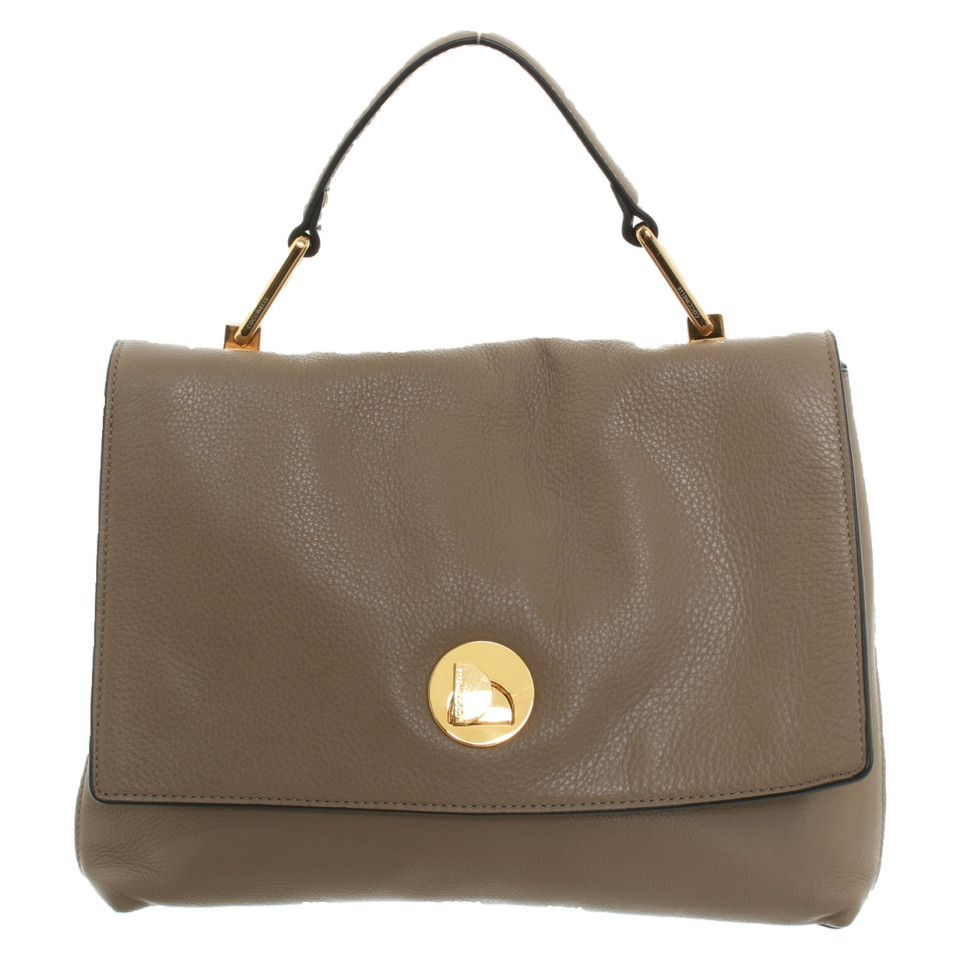 Coccinelle Handtas Leer in Taupe