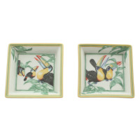 Hermès Set of 2 ashtrays "Toucan"